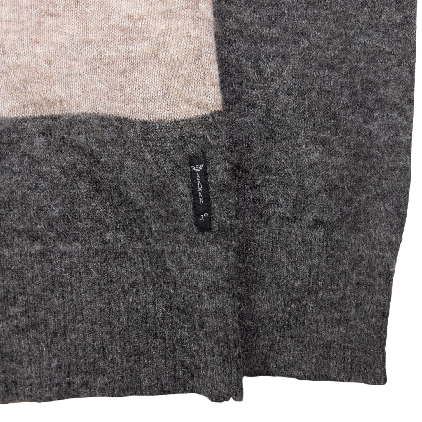 Vintage Armani Jeans Striped Wool Jumper Womens Size L