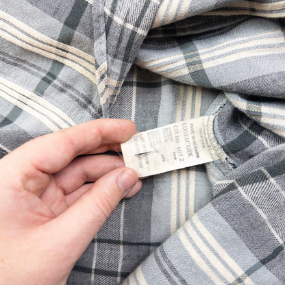 Vintage Armani Jeans Checkered Long Sleeve Button Up Shirt Size L