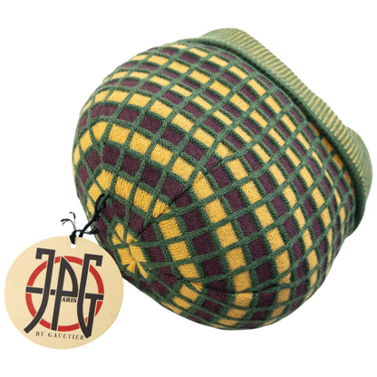 Vintage 2000s Jean Paul Gaultier Checkered Beanie Hat