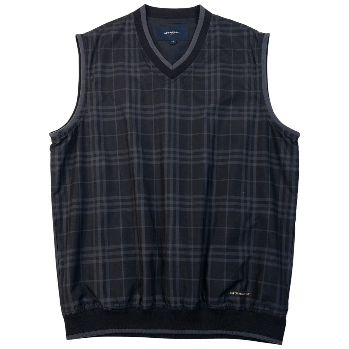 Vintage 2000s Burberry Golf Nova Check Pullover Vest Jacket Size M