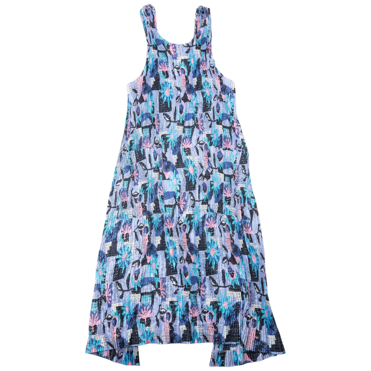 Vintage 90s Issey Miyake Pleated Longline Vest Dress Womens Size S