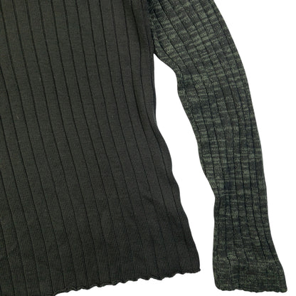 Vintage 2000s Armani Jeans Ribbed Wool Knit Q Zip Jumper Womens Size XL
