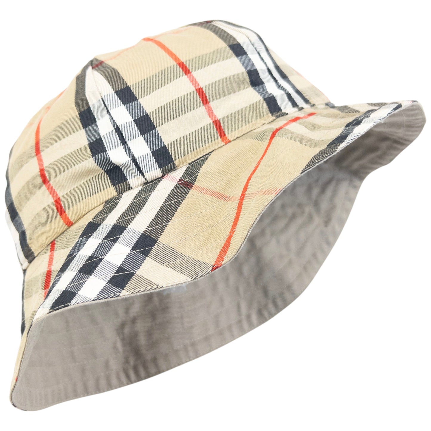 Vintage 90s Burberry Nova Check Reversible Bucket Hat