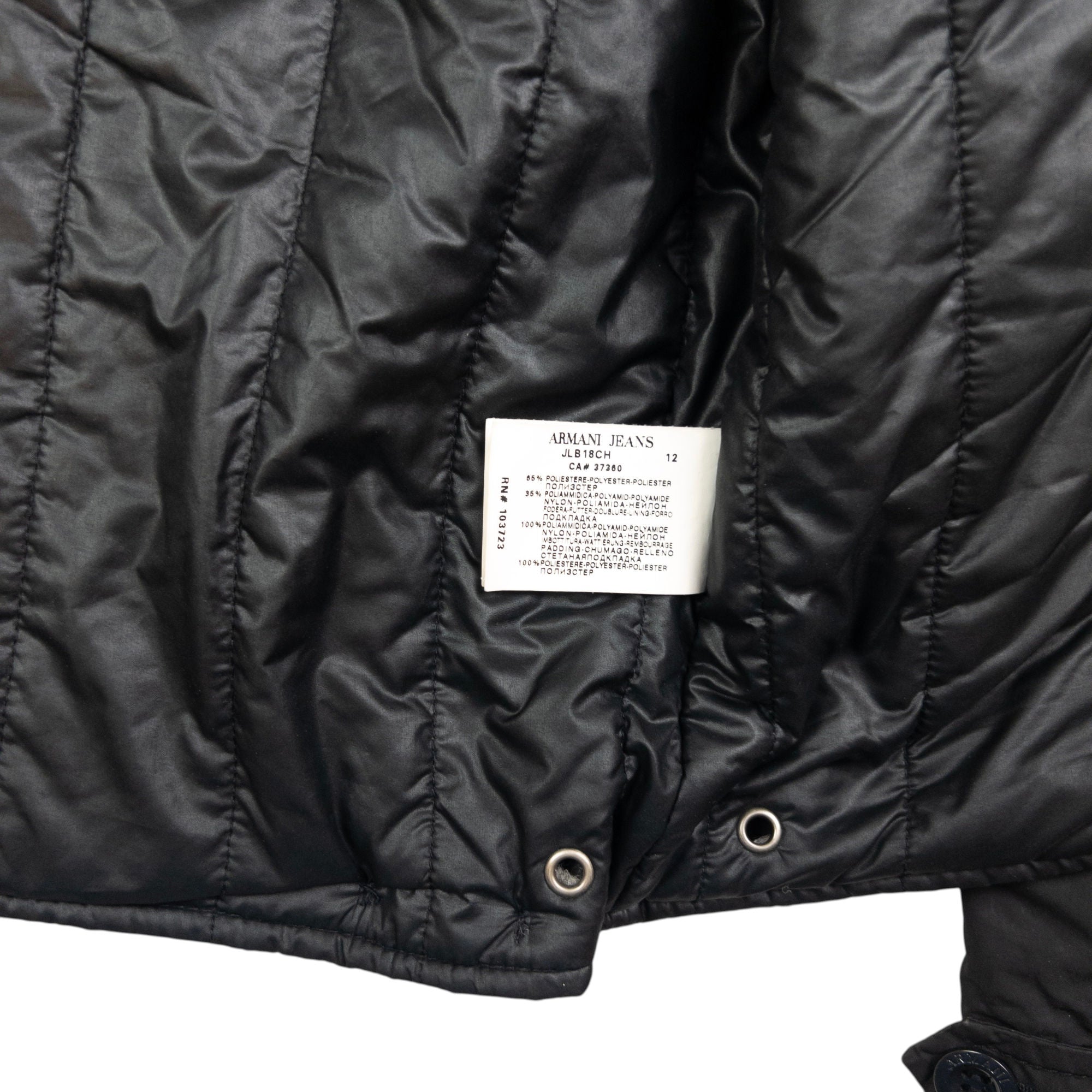 Vintage Armani Jeans Removable Hood Zip Jacket Size M