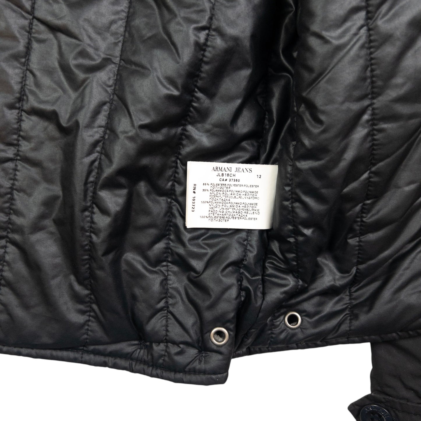 Vintage Armani Jeans Removable Hood Zip Jacket Size M