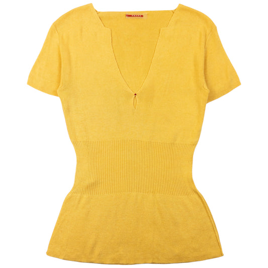 Vintage 2000s Prada Silk Cashmere Knit Top Womens Size M