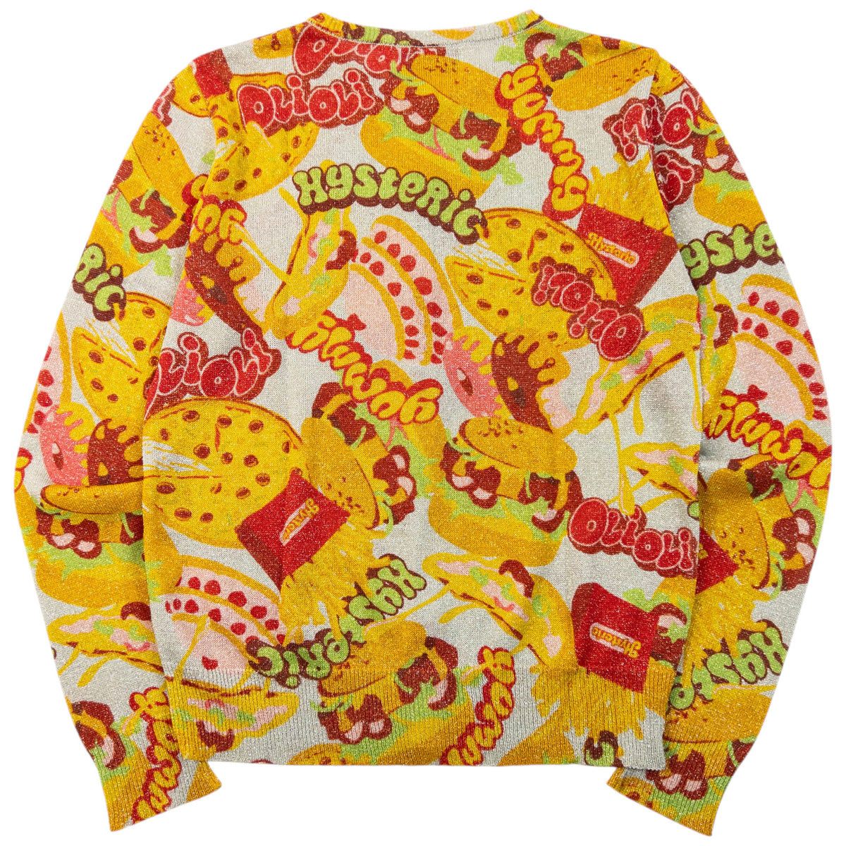 Vintage 90s Hysteric Glamour Fast-Food Shimmer Cardigan Womens Size M