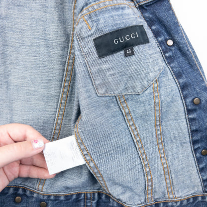 Vintage 2000s Gucci By Tom Ford Button Up Denim Jacket Womens Size S
