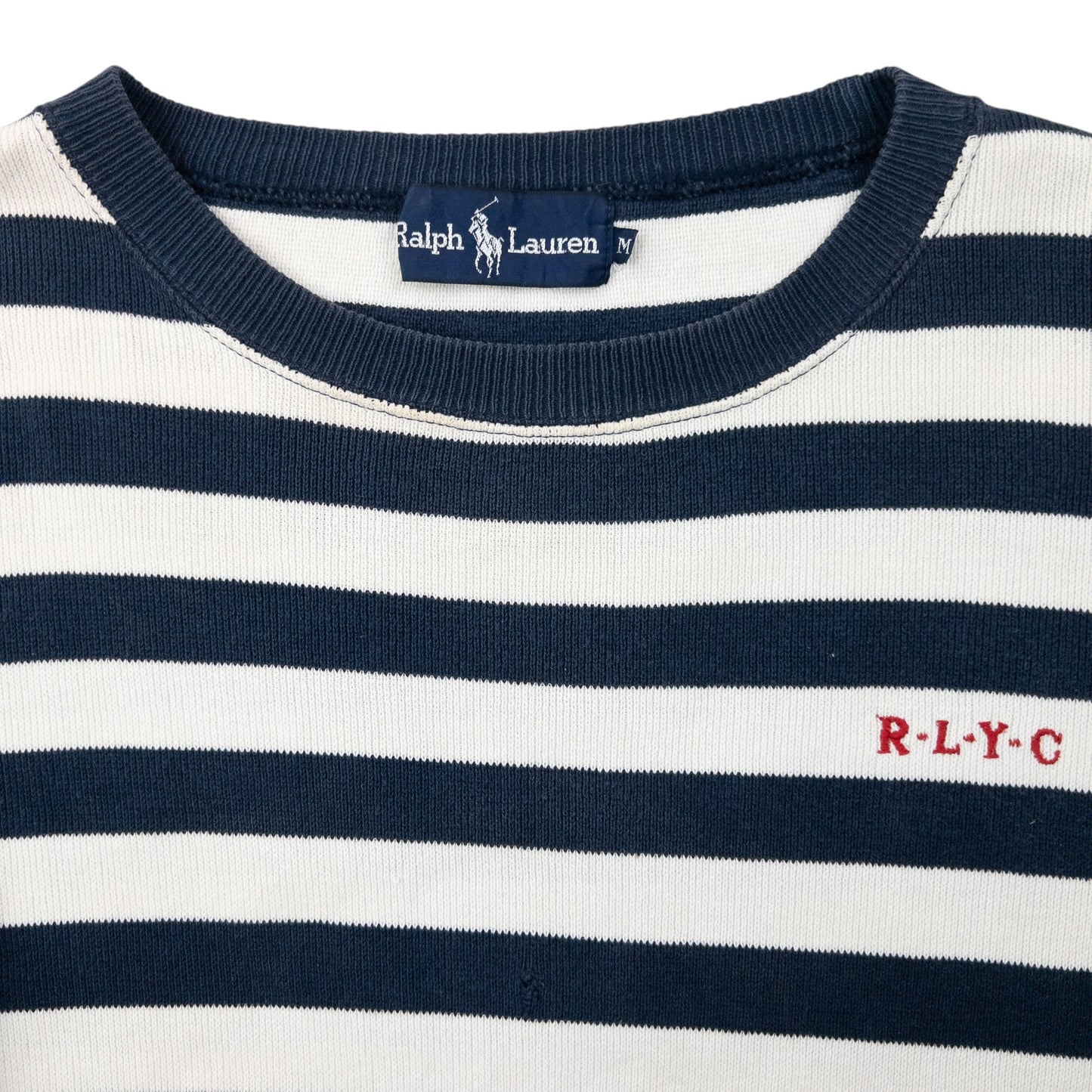 Vintage 1993 Ralph Lauren RLYC Striped Jumper Size XS