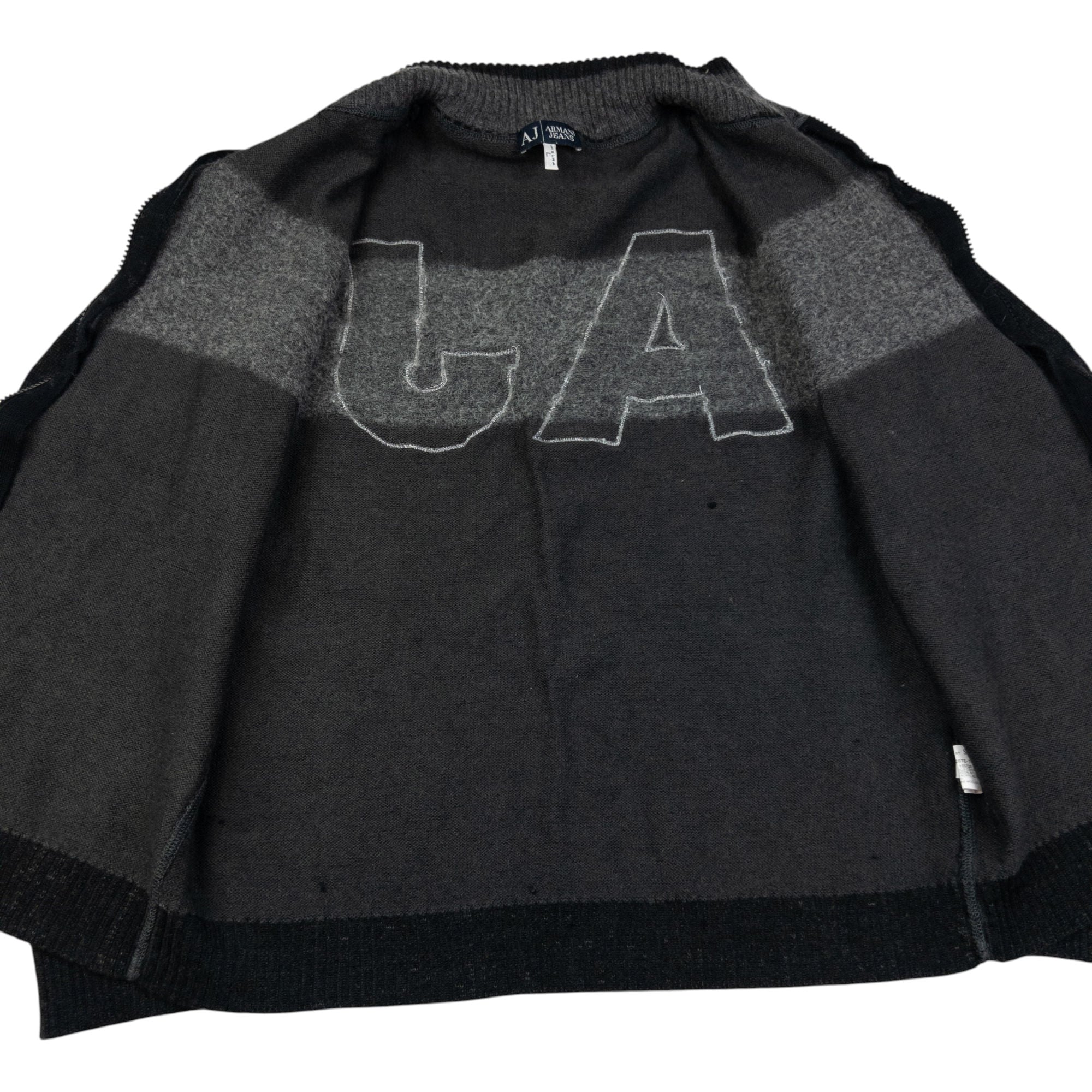 Vintage Armani Jeans Zip Up Jumper Size XS