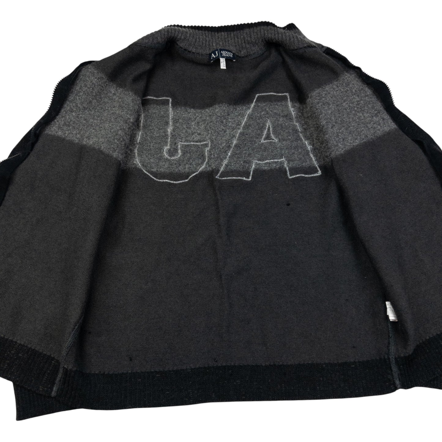 Vintage Armani Jeans Zip Up Jumper Size XS