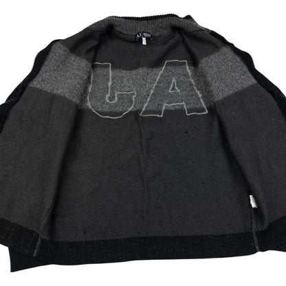 Vintage Armani Jeans Zip Up Jumper Size XS