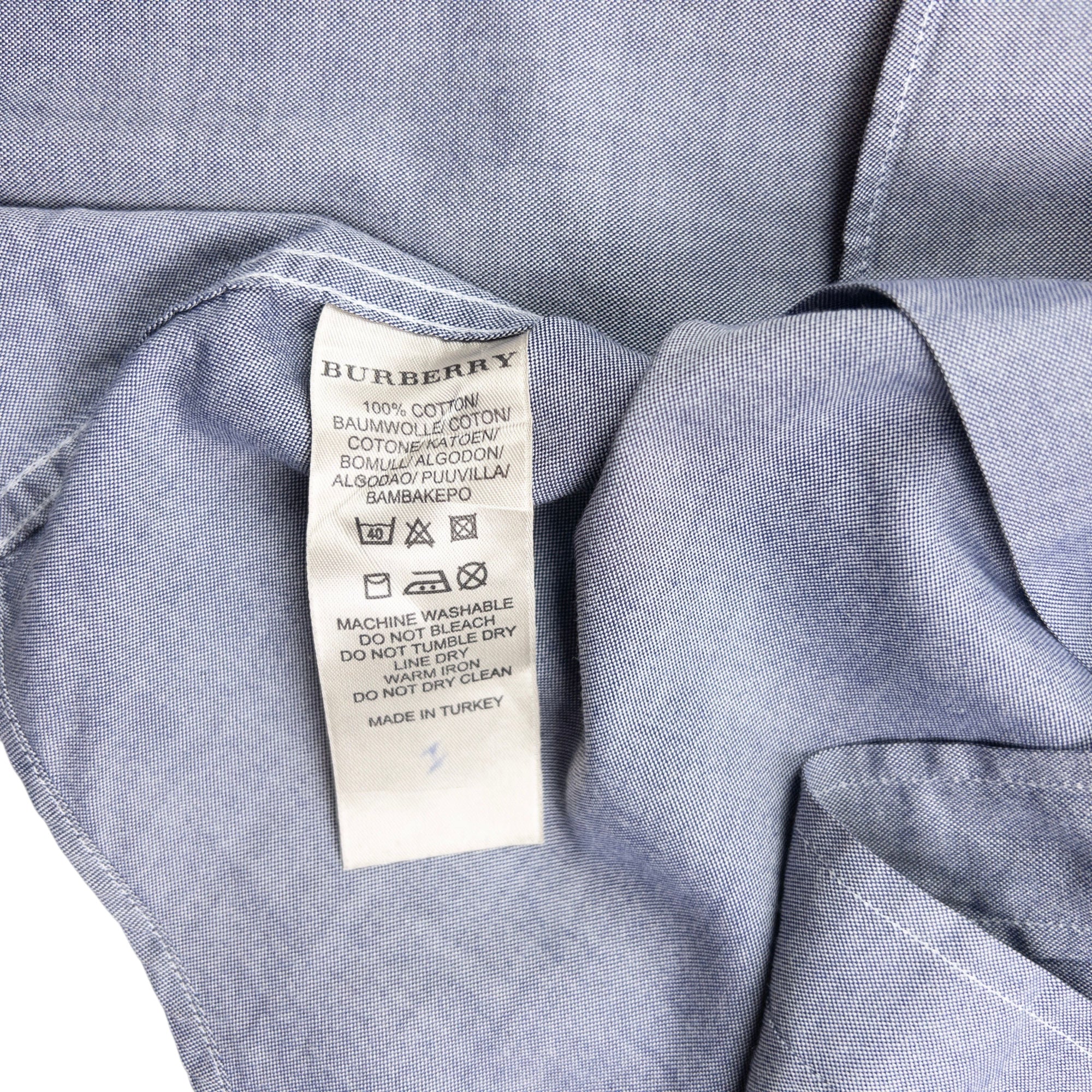 Vintage Burberry Nova Check Cuff Long Sleeve Button Up Shirt Size M