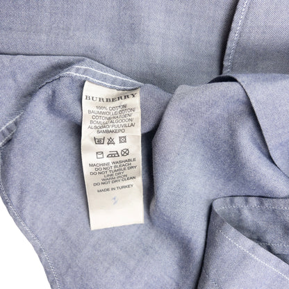 Vintage Burberry Nova Check Cuff Long Sleeve Button Up Shirt Size M