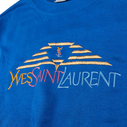 Vintage YSL Yves Saint Laurent Embroidered Sweatshirt Size M