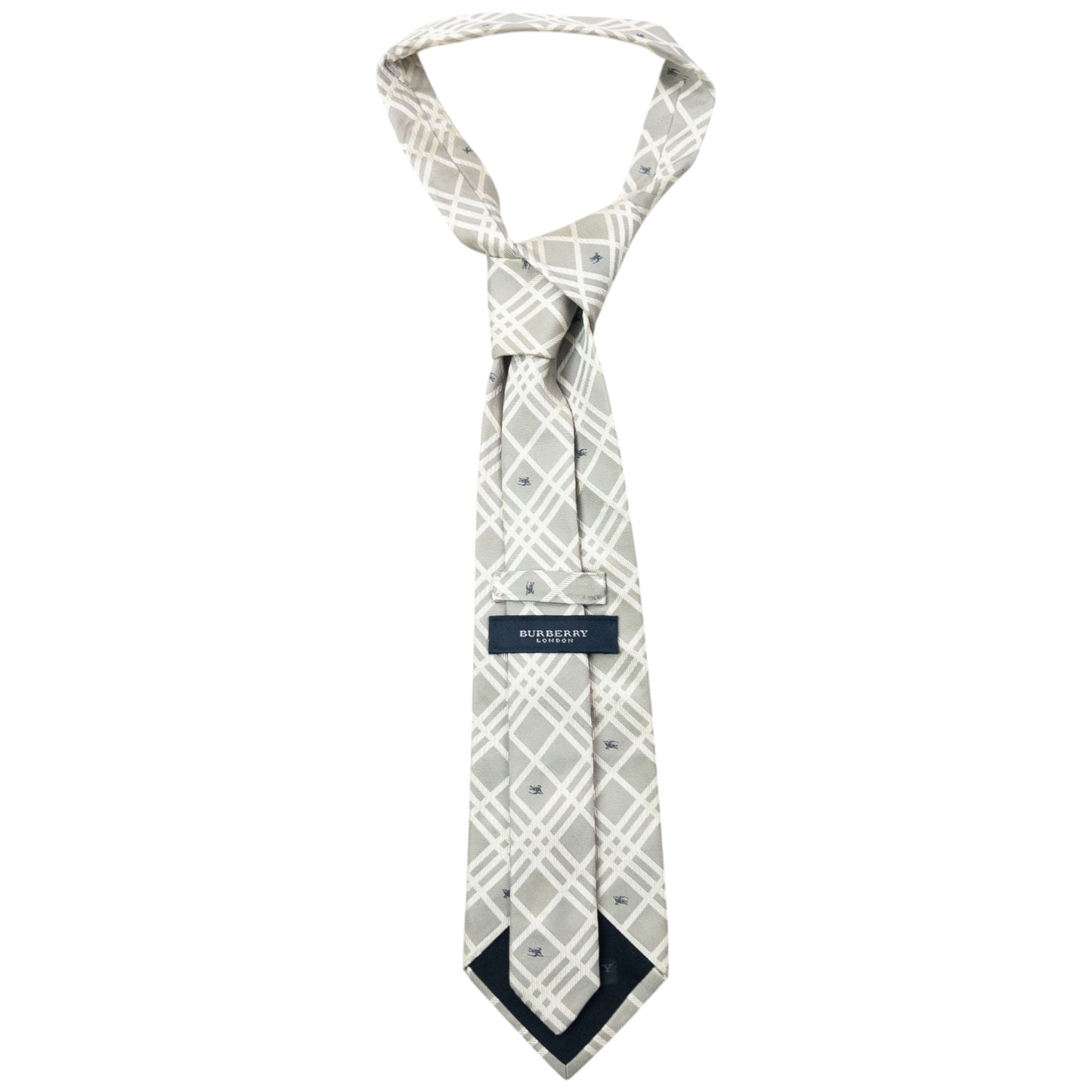 Vintage 2000s Burberry Nova Check Monogram Silk Tie
