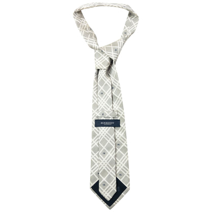Vintage 2000s Burberry Nova Check Monogram Silk Tie