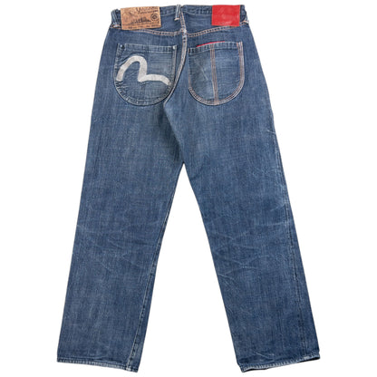 Vintage 90s Evisu Yamane Embroidered Gull Japanese Denim Jeans Size W29
