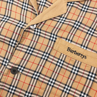 Vintage 90s Burberry Nova Check Long Sleeve Button Up Shirt Size M