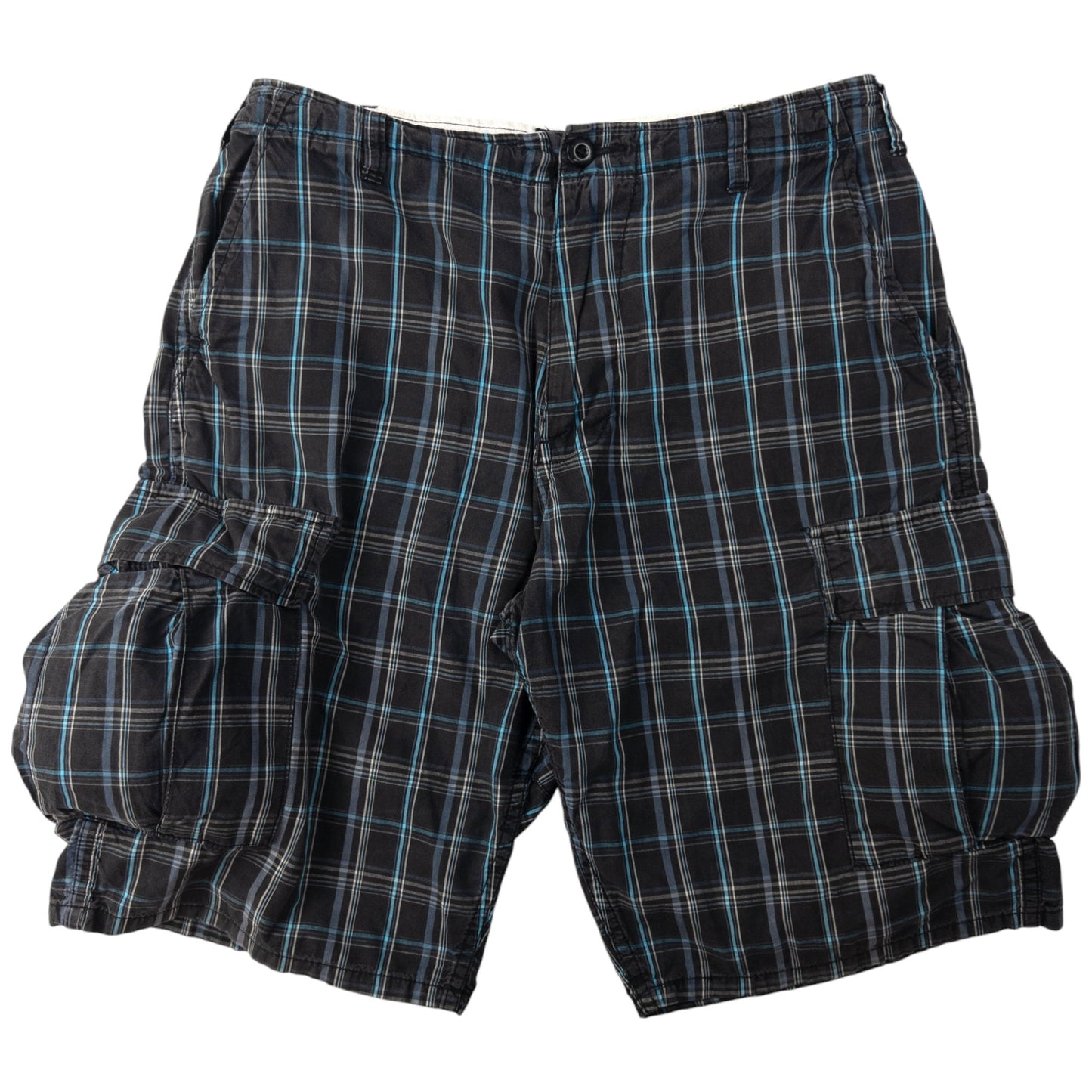 Vintage Stussy Checked Cargo Shorts Size W35