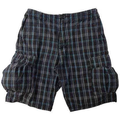 Vintage Stussy Checked Cargo Shorts Size W35