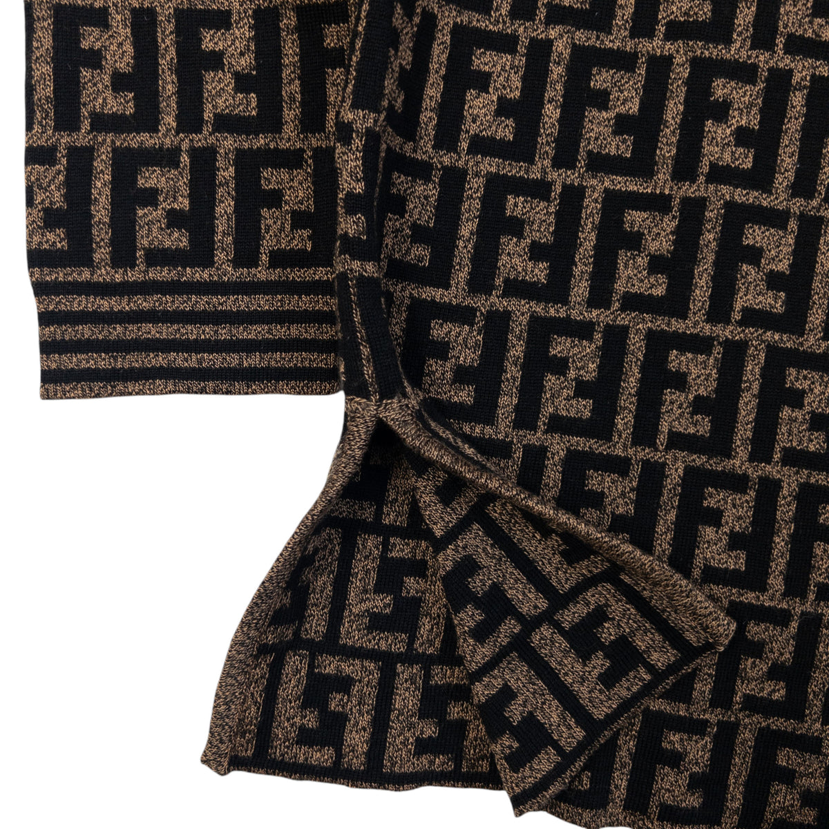 Vintage 90s Fendi Monogram Wool Jumper in black (merino wool), photo 4