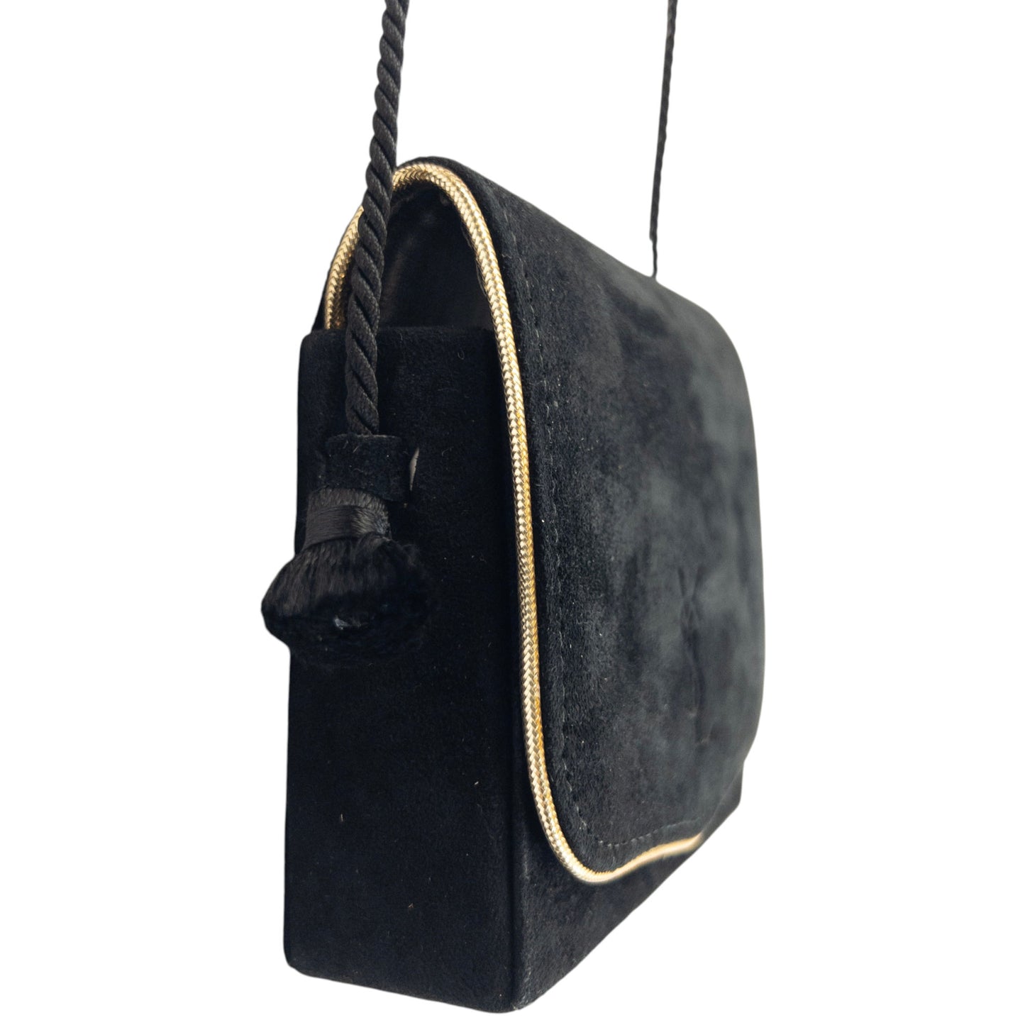 Vintage 90s YSL Yves Saint Laurent Suede Mini Crossbody Bag