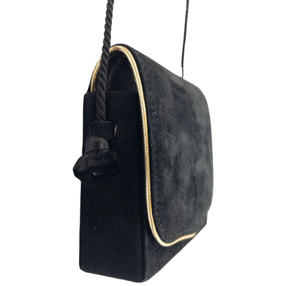 Vintage 90s YSL Yves Saint Laurent Suede Mini Crossbody Bag