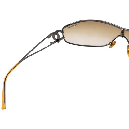 Vintage 2000s Chanel Wire Logo Sunglasses