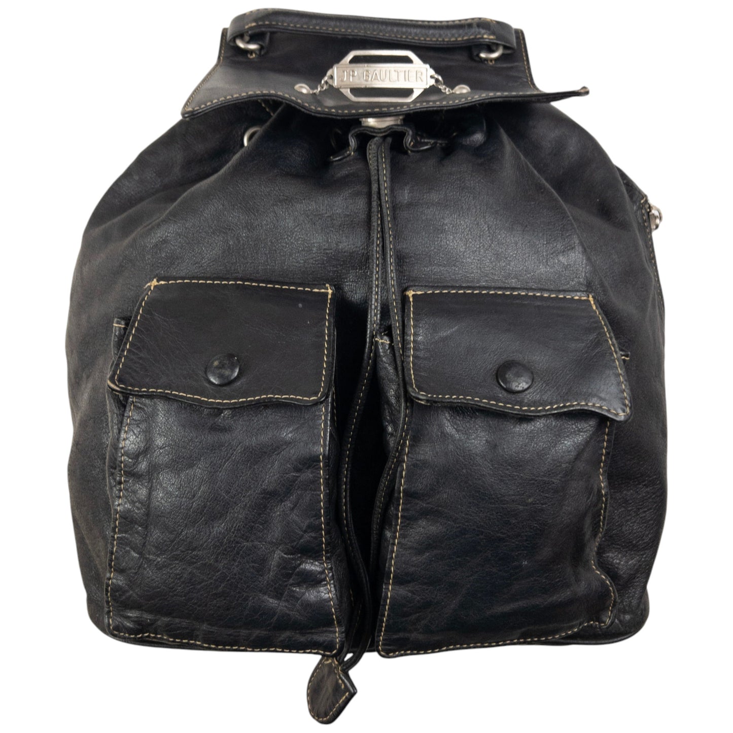 Vintage Jean Paul Gaultier Leather Bucket Backpack