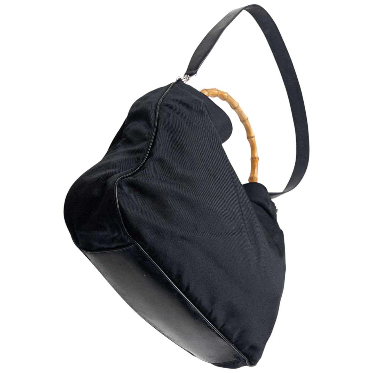 Vintage 2000s Gucci Bamboo Handle Hobo Handbag