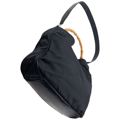 Vintage 2000s Gucci Bamboo Handle Hobo Handbag