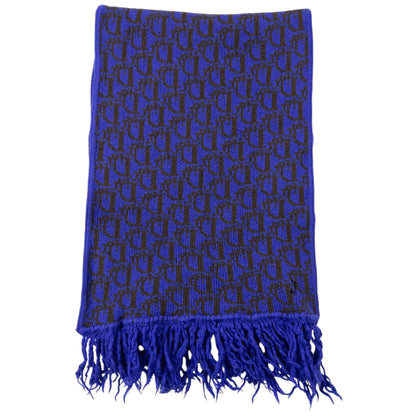 Vintage 90s Dior Monogram Wool Tassel Scarf