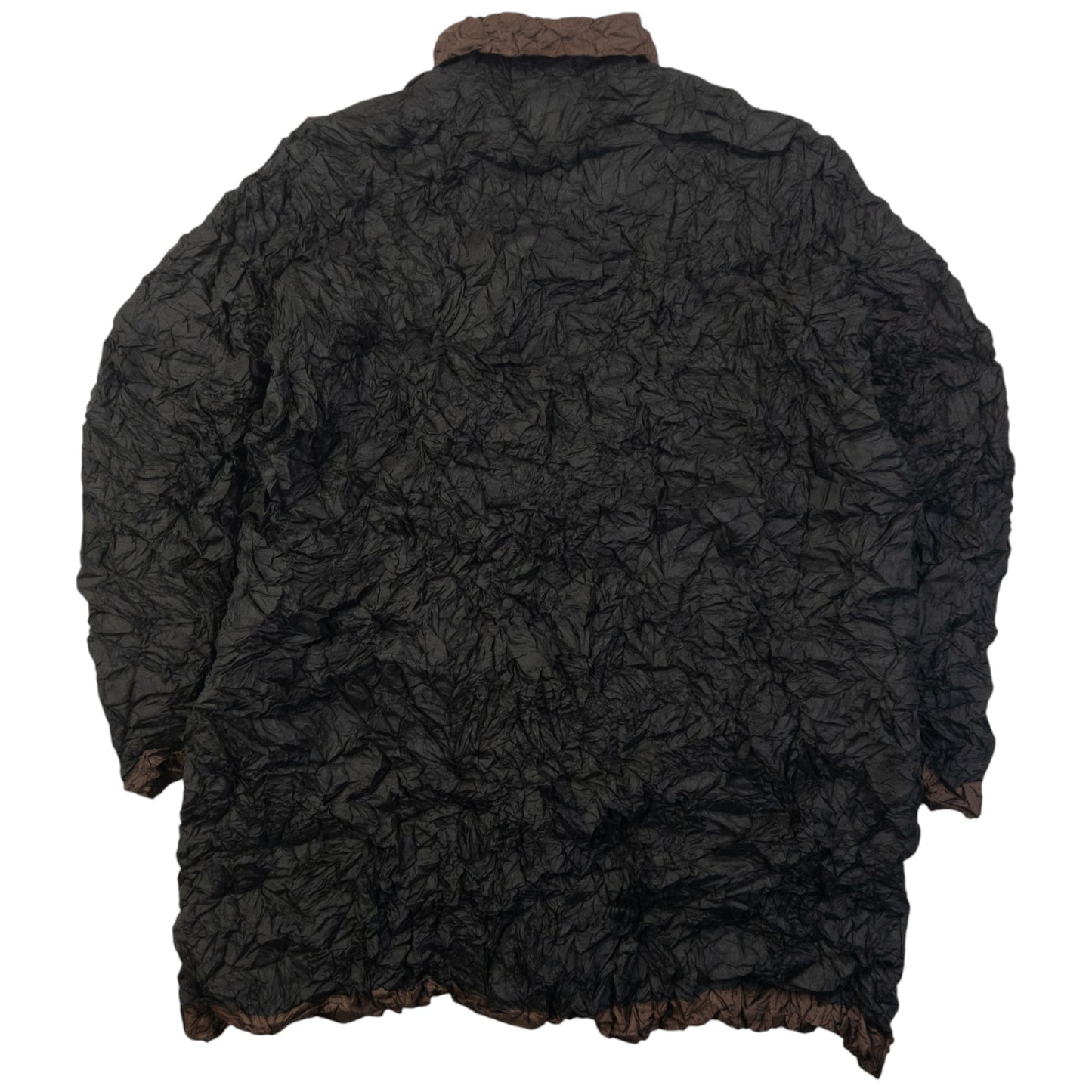 Vintage 90s Issey Miyake Reversible Button Up Crinkle Jacket Size M