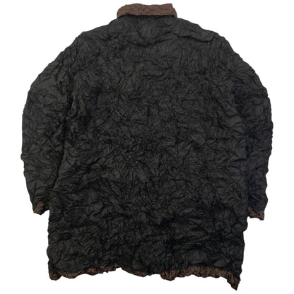 Vintage 90s Issey Miyake Reversible Button Up Crinkle Jacket Size M