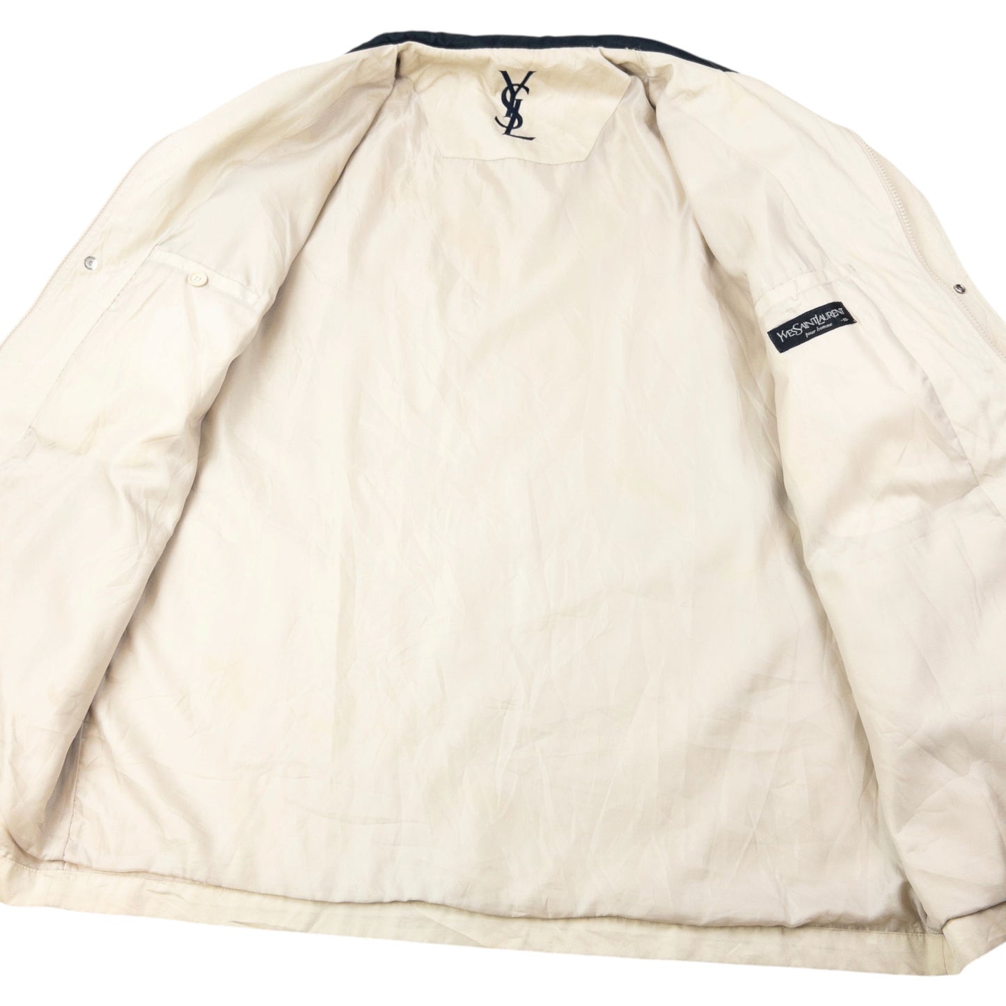 Vintage 90s YSL Yves Saint Laurent Zip Up Jacket Size XL
