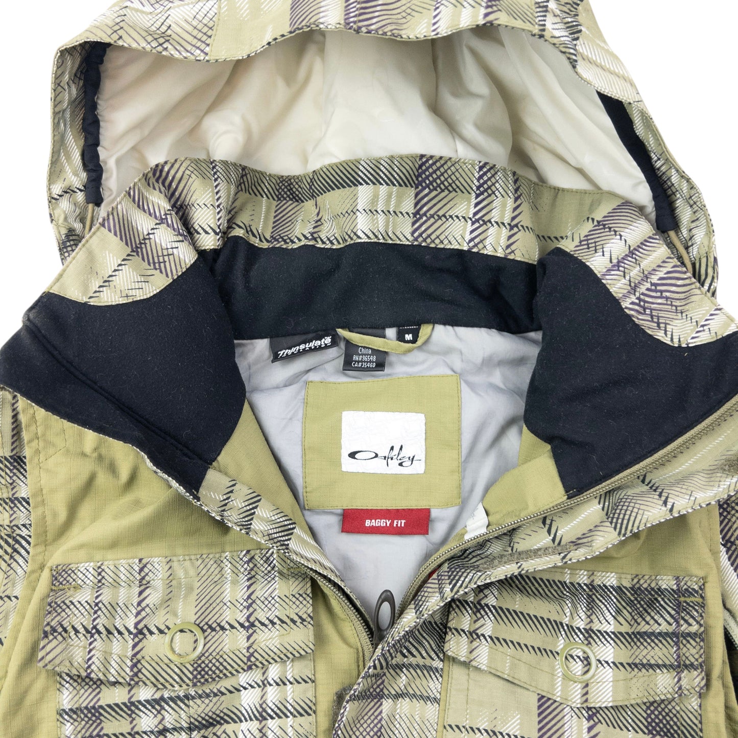 Vintage Oakley Zip Up Snowboarding Jacket Size M