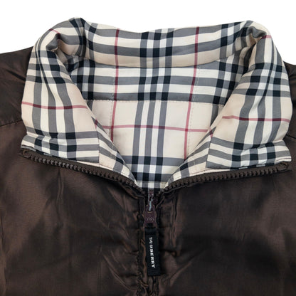 Vintage 2000s Burberry Nova Check Quilted Reversible Jacket Womens Size M
