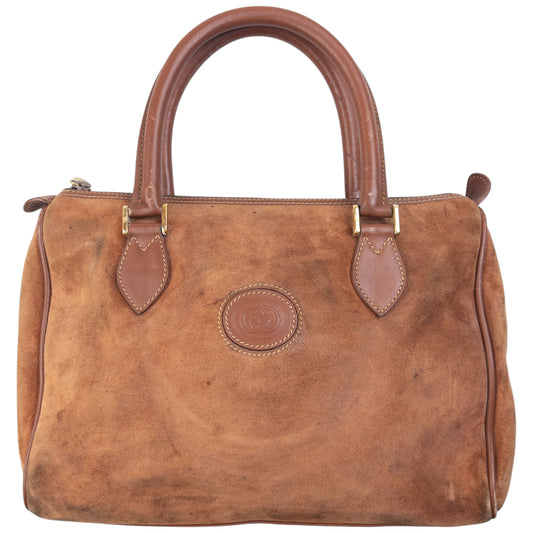 Vintage 80s Gucci Suede Handbag