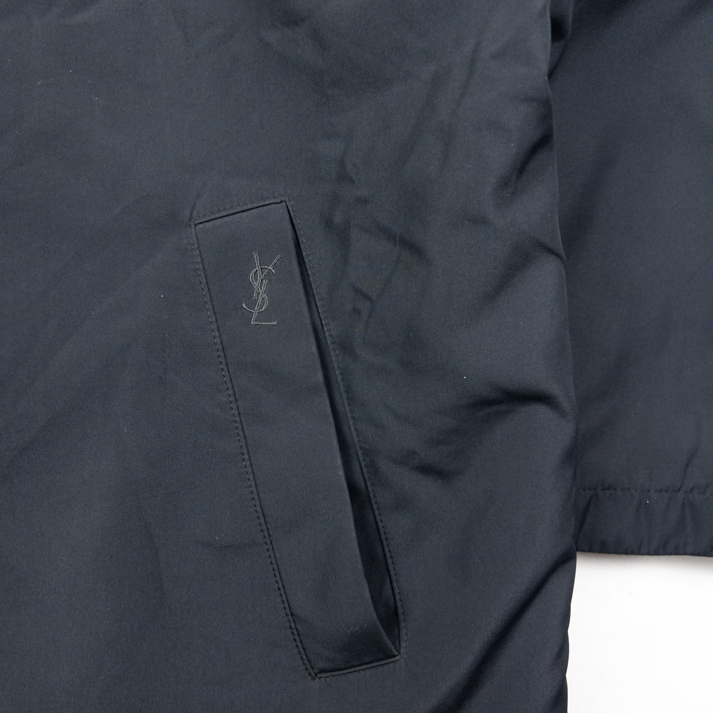 Vintage 90s YSL Yves Saint Laurent Fur Collar Jacket Size XL