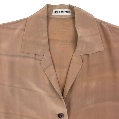 Vintage Issey Miyake Striped Long Sleeve Button Up Shirt Womens Size L