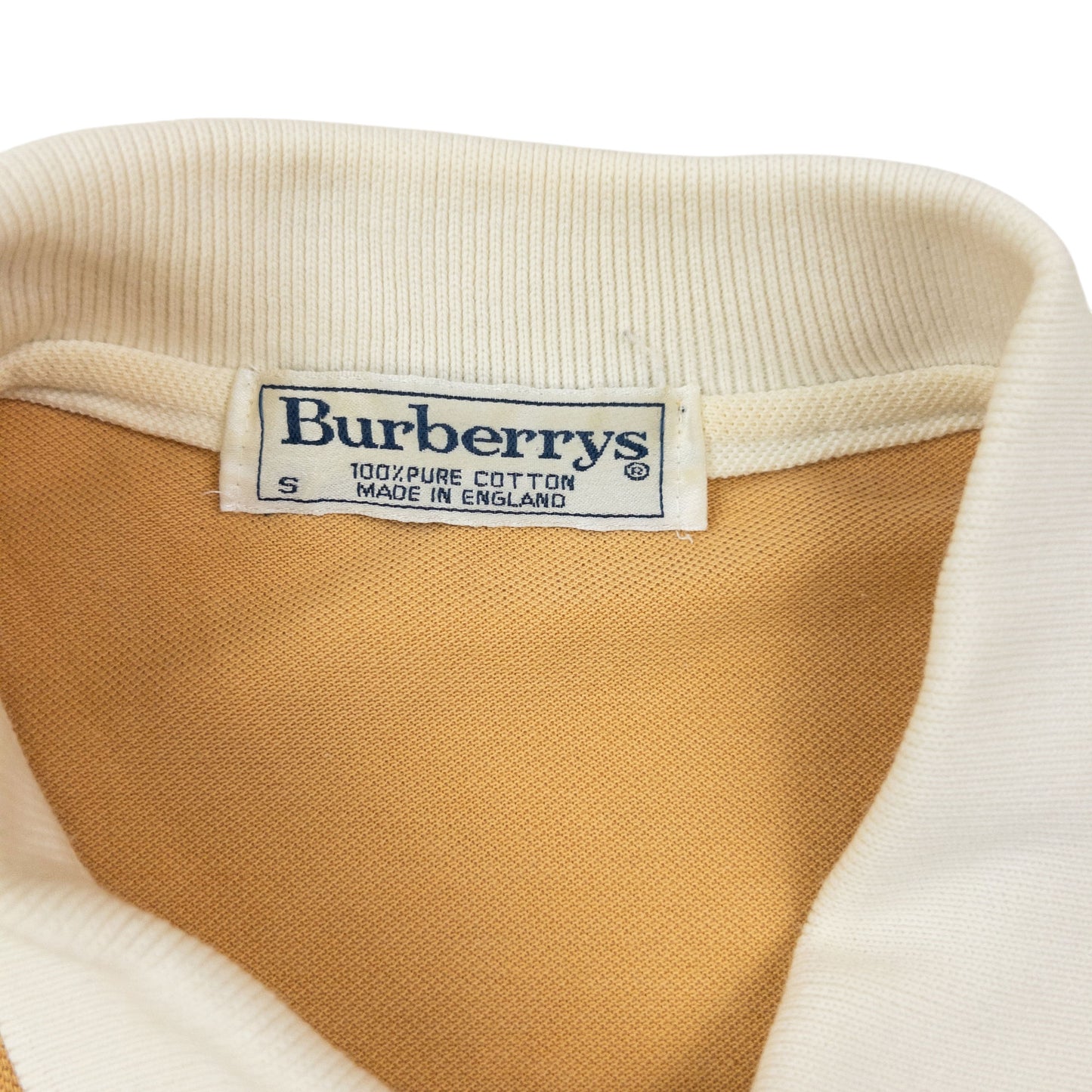Vintage 90s Burberry Striped Polo Shirt Size S