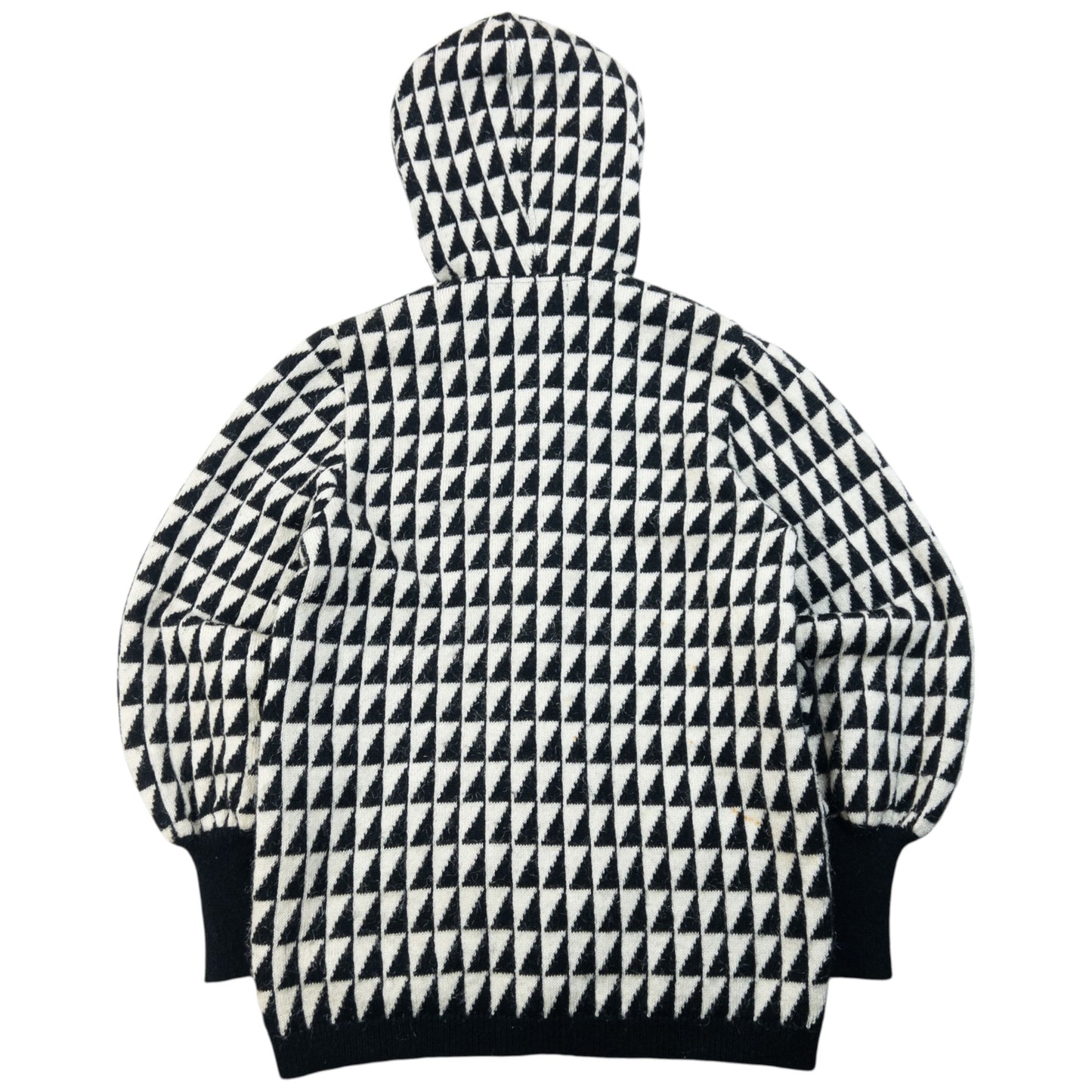 Vintage 80s YSL Yves Saint Laurent Geometric Wool Knit Jacket Size S