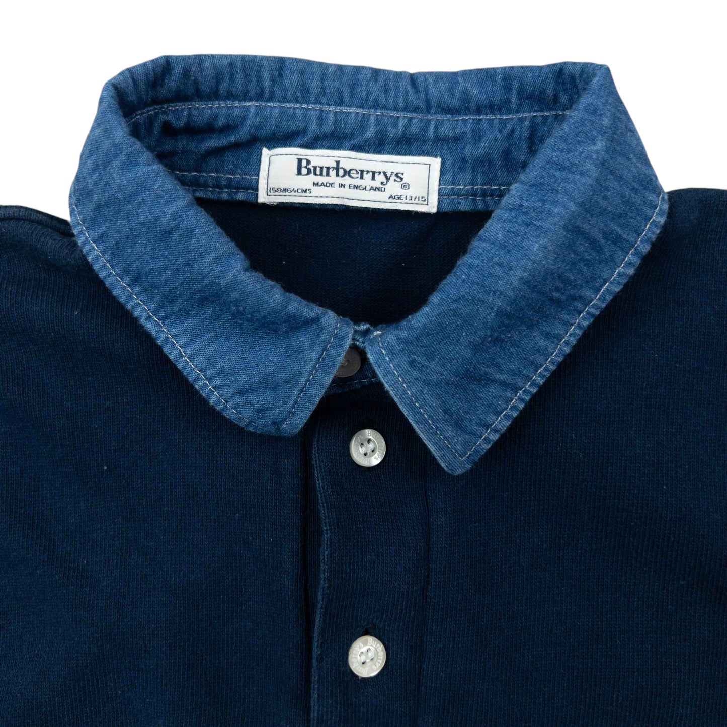 Vintage 90s Burberry Polo Sweatshirt Size XS