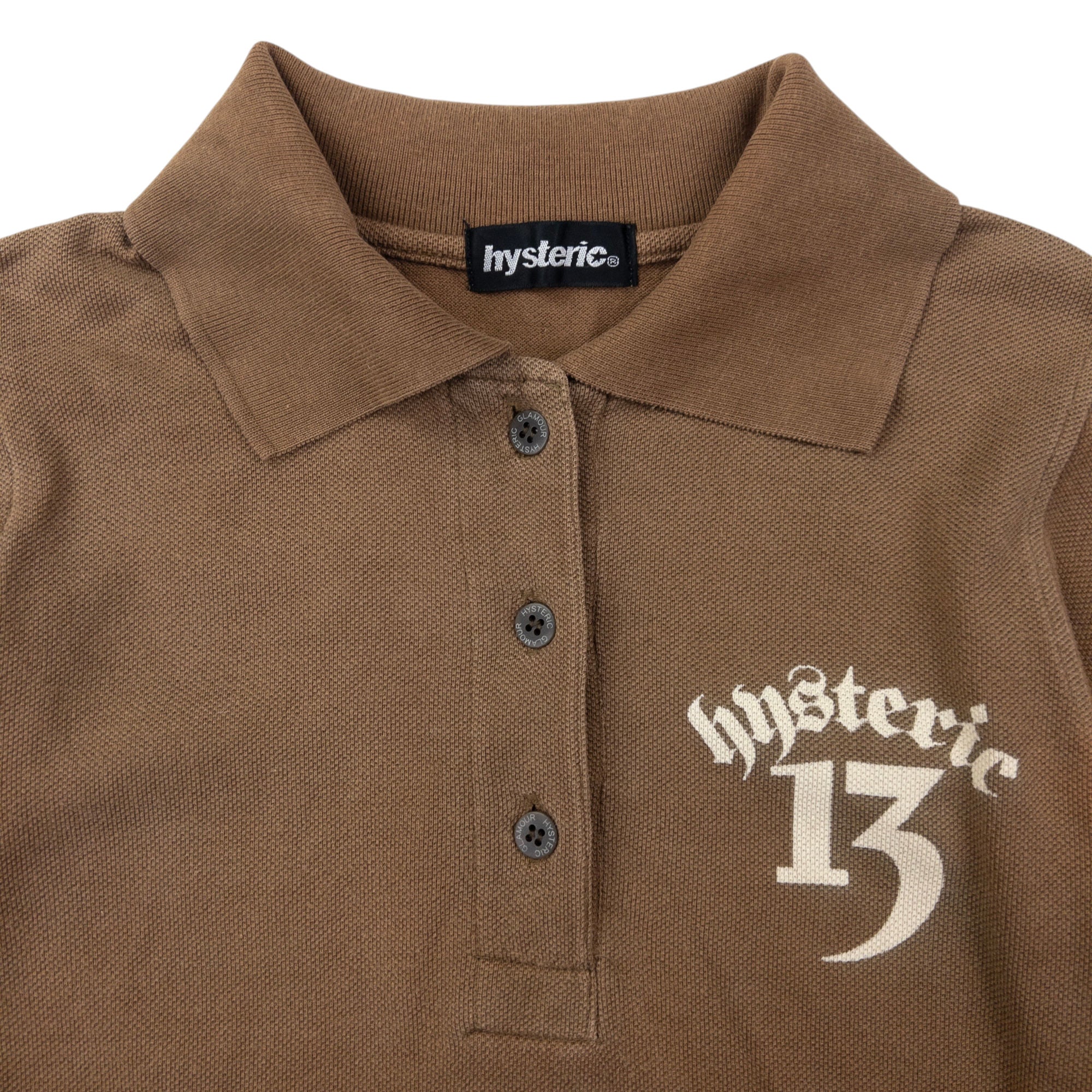 Vintage Hysteric Glamour Skull Graphic Long Sleeve Polo Shirt Womens Size S