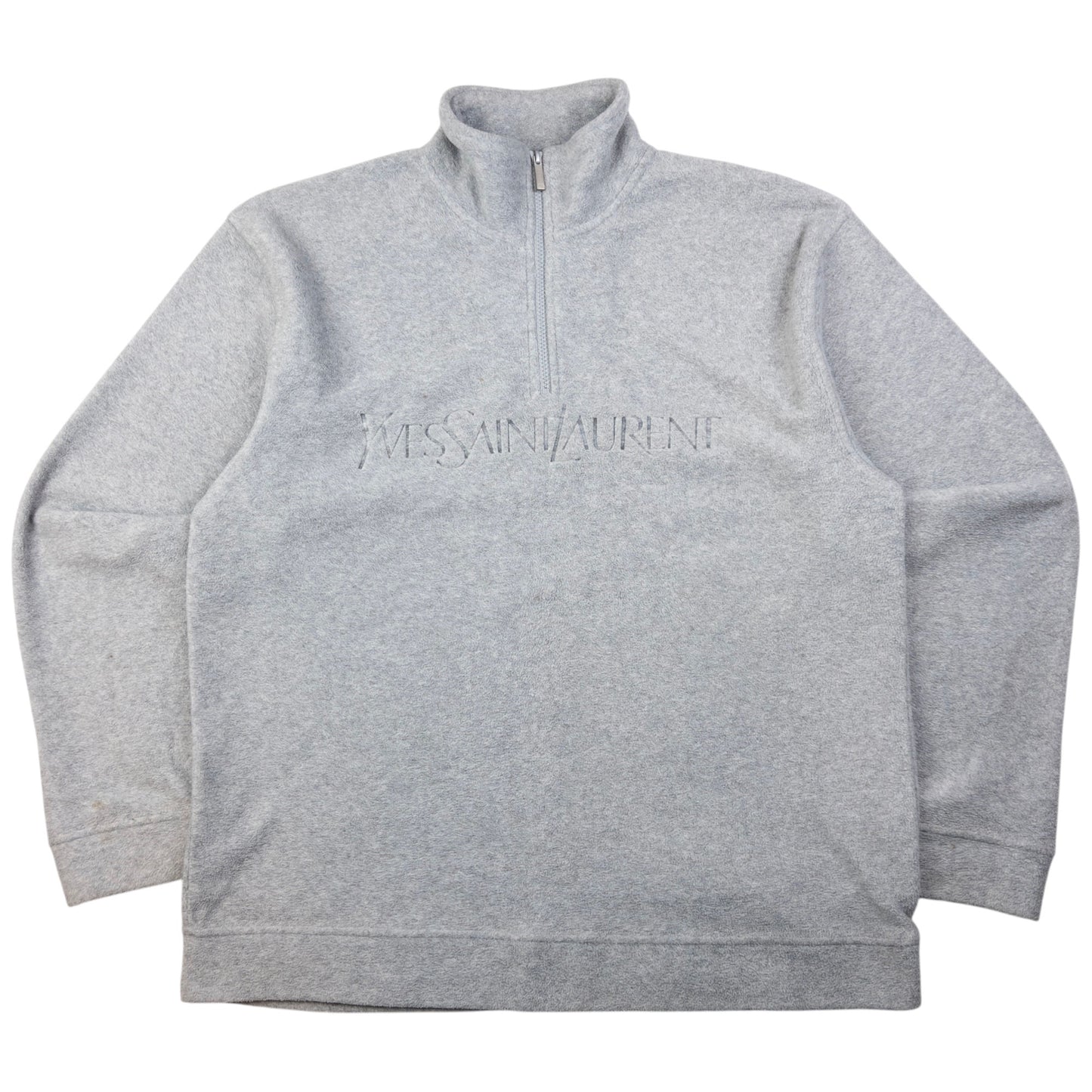Vintage YSL Yves Saint Laurent Q Zip Fleece Sweatshirt Size L