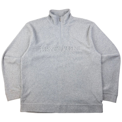 Vintage YSL Yves Saint Laurent Q Zip Fleece Sweatshirt Size L