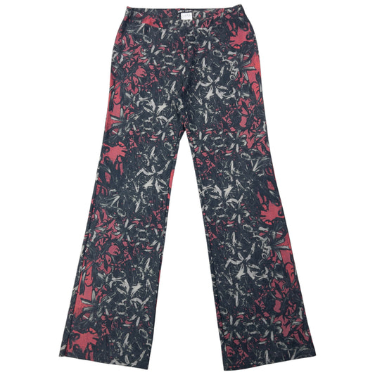 Vintage 2000s Issey Miyake Floral Stretch Trousers Womens Size L
