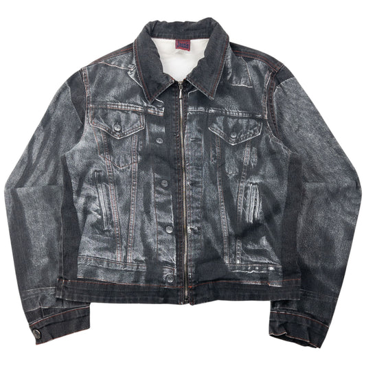 Vintage 1998 Jean Paul Gaultier Trompe-L’œil Denim Print Jacket Womens Size M
