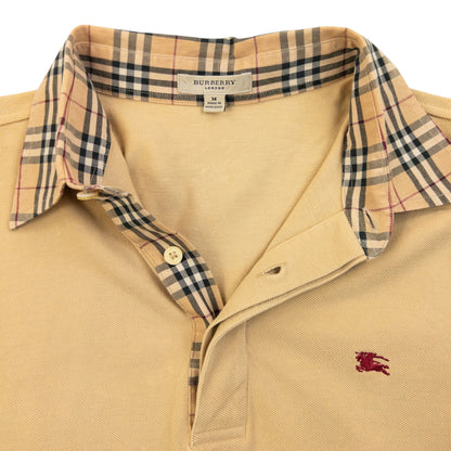 Vintage 2000s Burberry Nova Check Collar Long Sleeve Polo Shirt Size S